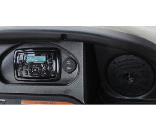 On-board CD player and speakers