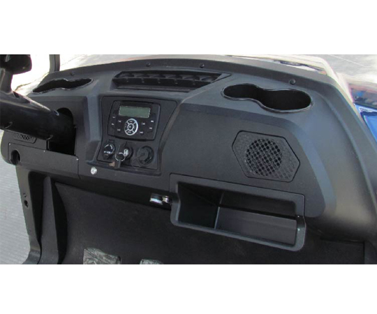 Plastic molded dashboard with 4 cup holder